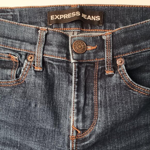 Express Denim Jeans Size 0 Skinny Mia Mid Rise Medium Wash - Picture 3 of 9
